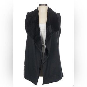 Ideology Black Open Front Cardigan Vest - NWT ~ Women XL
